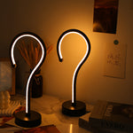 2PCS Creative Question Mark Shape USB Table Lamp with Three-Color Dimming LED Light