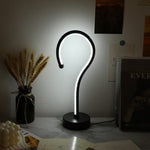 2PCS Creative Question Mark Shape USB Table Lamp with Three-Color Dimming LED Light