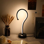 2PCS Creative Question Mark Shape USB Table Lamp with Three-Color Dimming LED Light