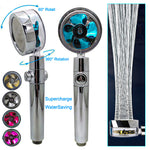High pressure turbo fan shower head water saving bathroom nozzle