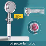 High pressure turbo fan shower head water saving bathroom nozzle